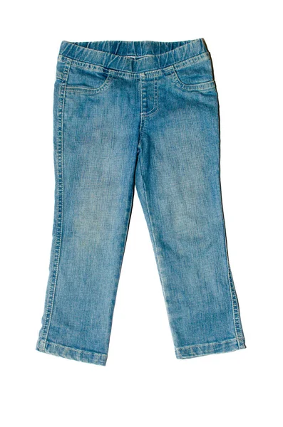 Kinder Jeanshose Isoliert Auf Weißem Hintergrund — Stockfoto