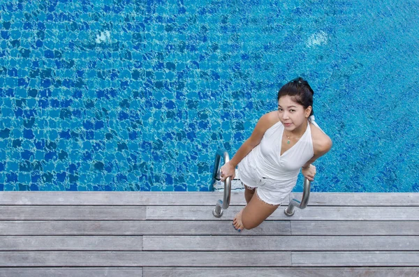 Zwembad meisje — Stockfoto