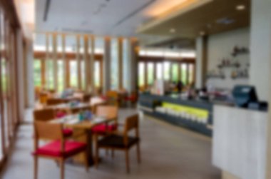 Oteldeki lüks Restoran iç soyut bulanıklık.