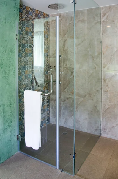 Baño Interior Moderno Ducha — Foto de Stock