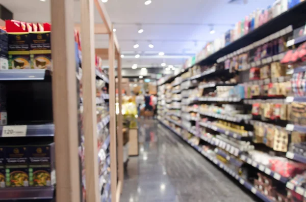 Supermercado de fundo borrão — Fotografia de Stock
