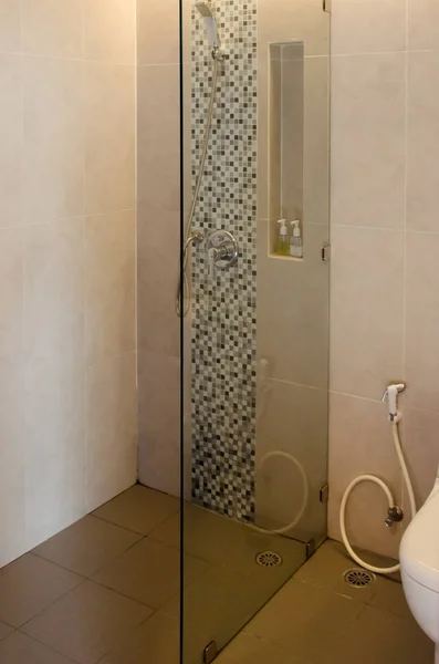 Modern Interior Bathroom Shower — Stock Photo, Image