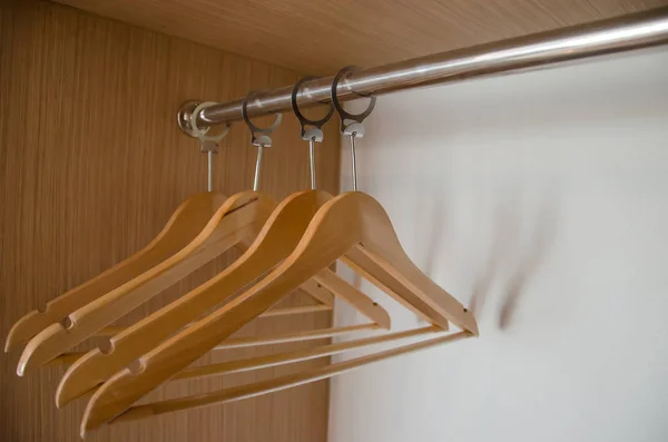 Hangers in the closet — Stock Photo, Image