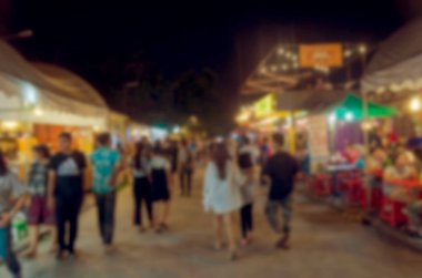 Gece Pazar arka plan bulanıklık