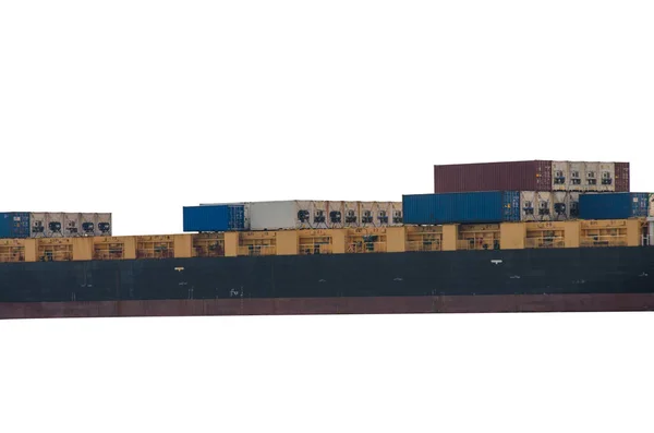 Контейнерные грузовые суда — стоковое фото