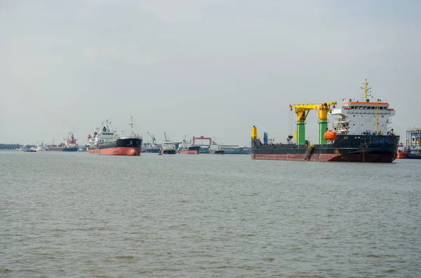 Nave Container Cargo Nell Oceano Trasporto Merci — Foto Stock
