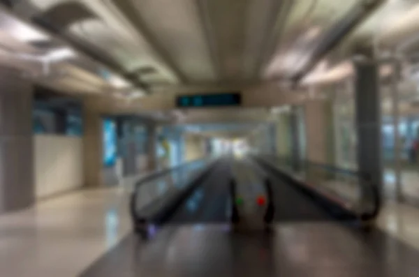 Corridoio Sfocato Astratto All Interno Dell Aeroporto — Foto Stock