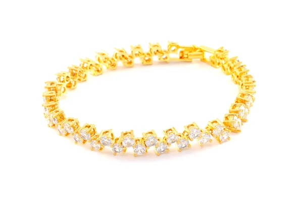 Bracciale in oro con diamanti — Foto Stock