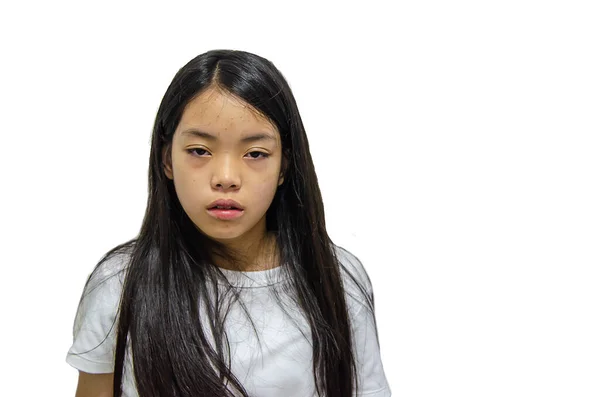 Asiática chica es enfermo con un virus . —  Fotos de Stock