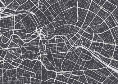 Vektör detaylı harita Berlin