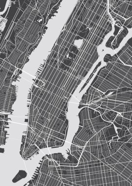 Vektör detaylı harita New York