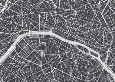 Vektör detaylı harita Paris