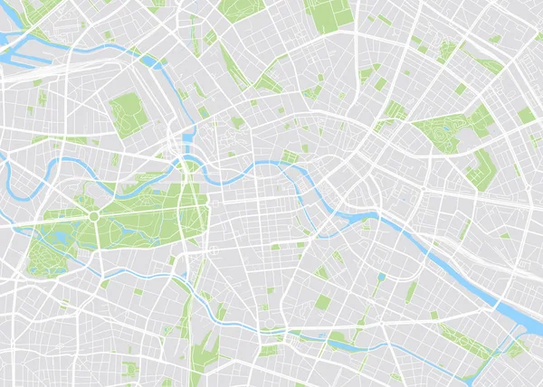 Mapa vectorial de Berlín — Vector de stock