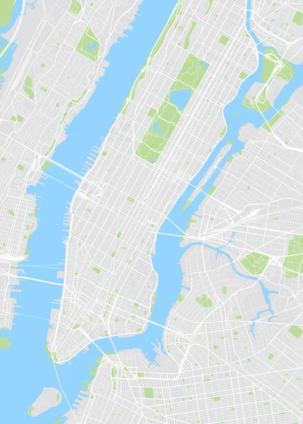 Mapa vectorial de Nueva York — Vector de stock