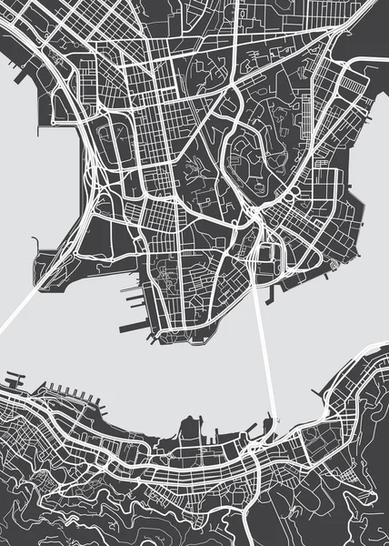 Carte détaillée du vecteur Hong Kong — Image vectorielle