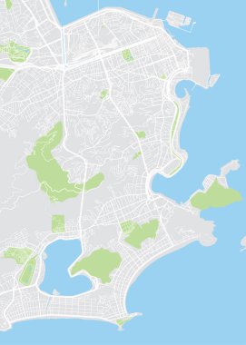 Vektör detaylı harita Rio de Janeiro