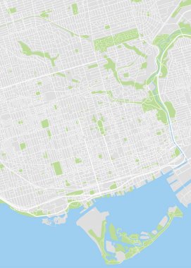 Toronto colored vector map clipart