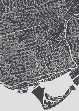 Toronto Kent planı, detaylı vektör harita