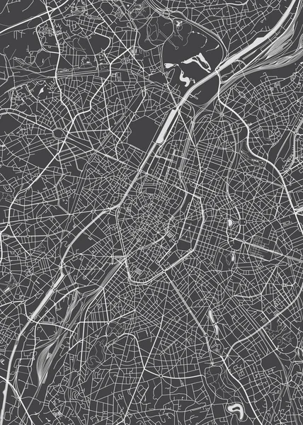Brüssel Stadtplan, detaillierte Vektorkarte — Stockvektor