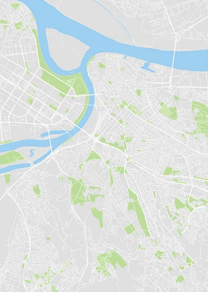 Belgrad Kolorowy Mapa Wektor — Wektor stockowy