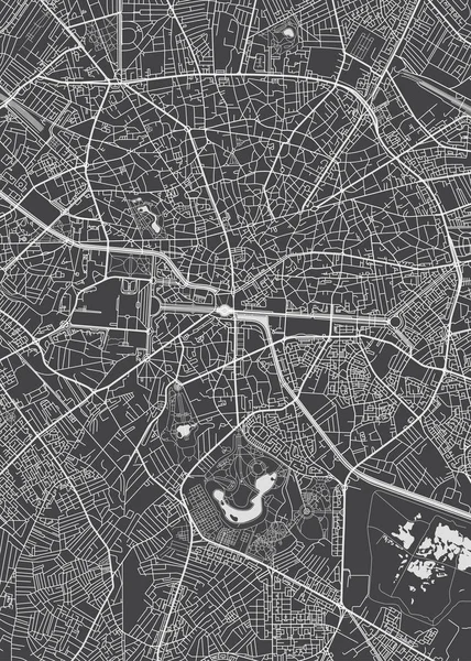 Plan Ville Bucarest Carte Vectorielle Détaillée — Image vectorielle