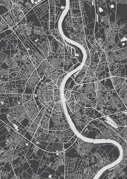 Кельн Місто План Докладні Векторні Карти — стоковий вектор