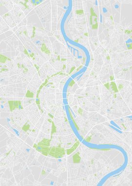 Köln renkli vektör harita