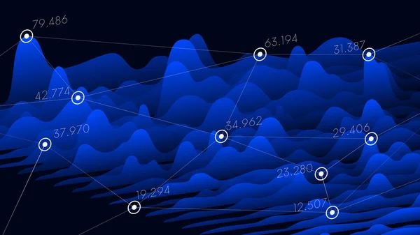 Vektor Visuelle Informationen Finanzstatistiken Big Data Futuristisches Infografik Design — Stockvektor