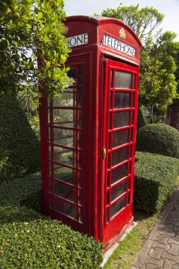 Red phone booth