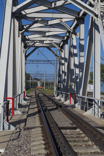 Puente ferroviario metálico — Foto de Stock