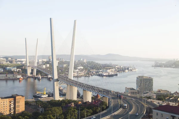 Grande ponte de suspensão — Fotografia de Stock