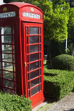 Red phone booth