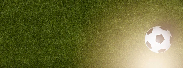芝生の上でサッカーやサッカーのトップビュー — ストック写真