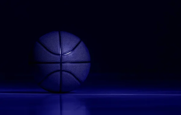 Basket Hardwood Court Floor Med Spotbelysning Fantomen Färg Trend 2020 — Stockfoto