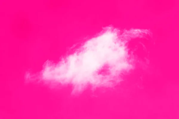 White cloud on pink background