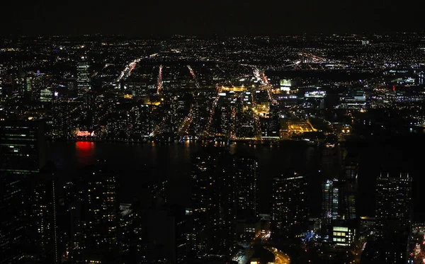 Nacht Stadtbild Von New York City Usa — Stockfoto