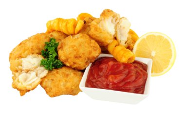 COD Nugget ısırıkları ile Kızartma Balık