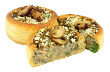 Mantar ve ıspanak Vol Au Vent