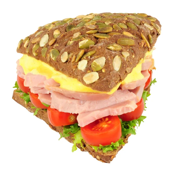 Ham Salad Sandwich On Pumpernickel Bread — Stock Photo, Image