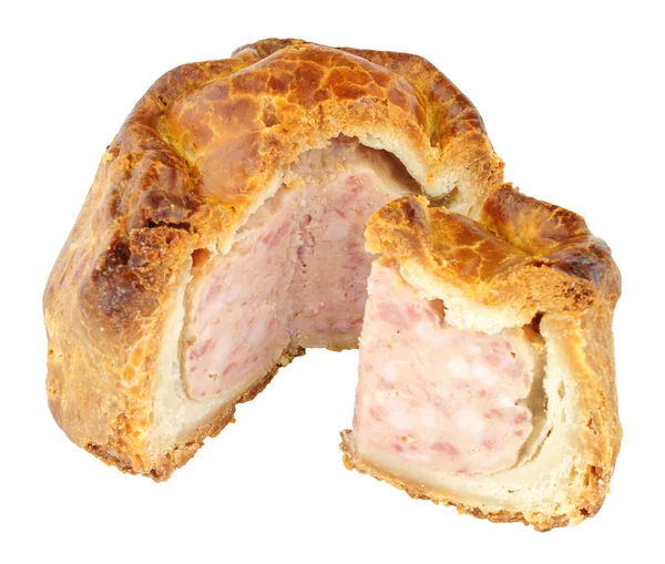 Rustic Handmade Savoury Pork Pie — Stock Photo, Image