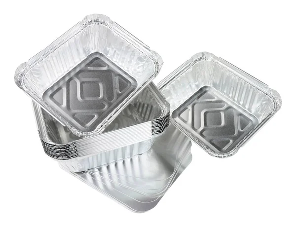 Група алюмінієвої фольги Візьміть харчові контейнери — стокове фото