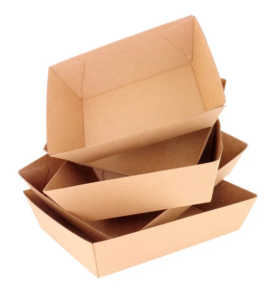 Kartonnen voedsel klaarmaaltijden Trays — Stockfoto