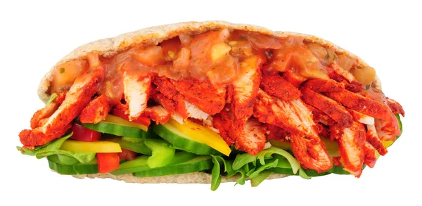 Kurczak Tandoori Pitta chleb Sandwich — Zdjęcie stockowe