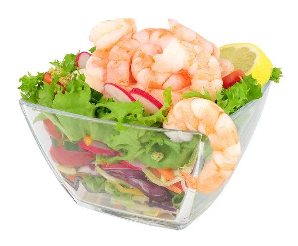 Čerstvé krevety salát — Stock fotografie
