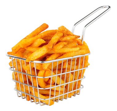 Küçük bir kızarmış patates kızartma sepeti tel