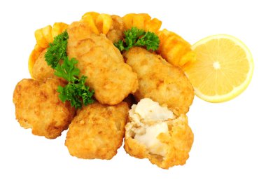 COD Nugget ısırıkları ile Kızartma Balık