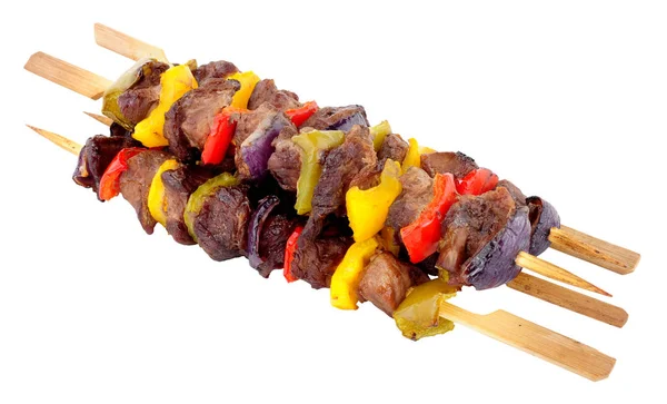 Hovězí maso a papriky kebab — Stock fotografie