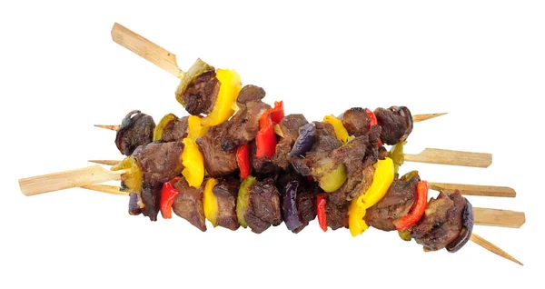 Carne e pimentão doce Kebabs — Fotografia de Stock