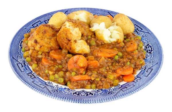 Guisado de carne picada com bolinhos — Fotografia de Stock