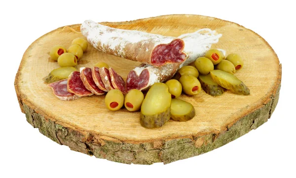 Spanish Fuet Catalan Salami — Stock Photo, Image